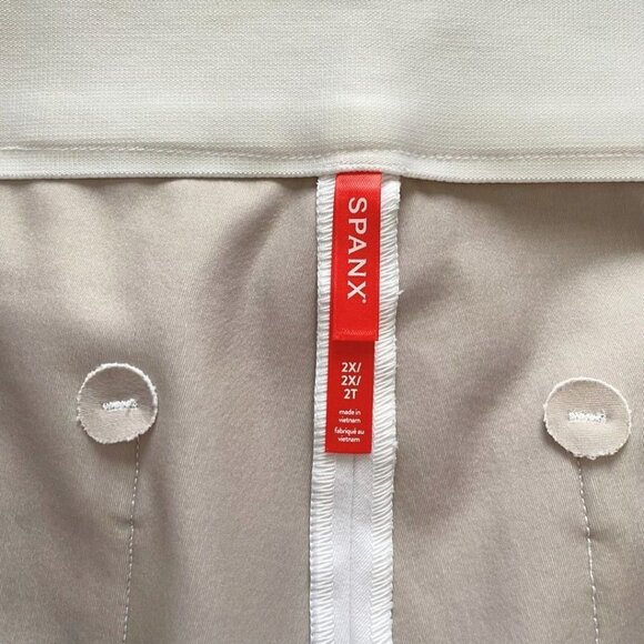 SPANX Women's White Straight Leg Pants - Picture 8 of 11